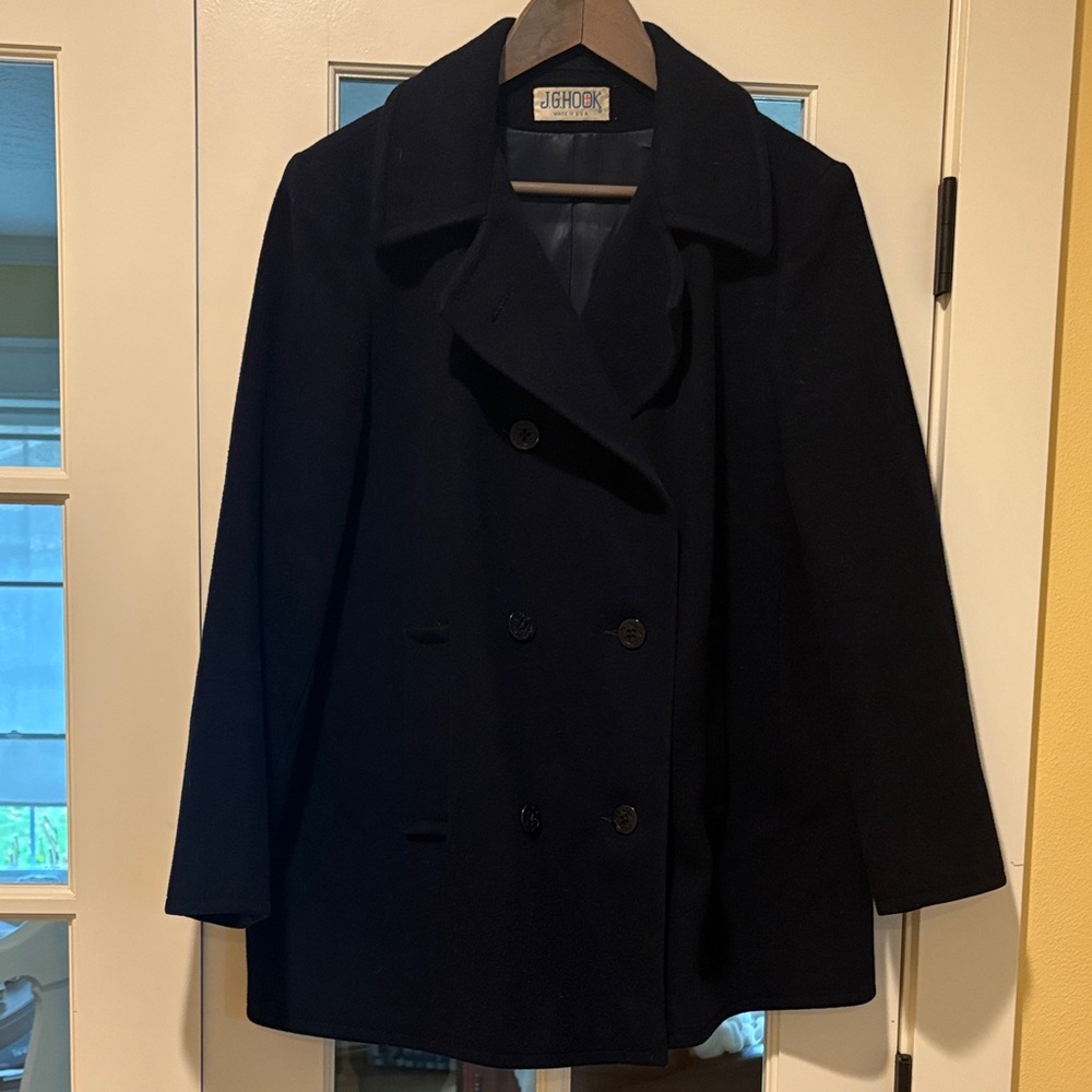 Women's Vintage Navy Peacoat J.G. Hook